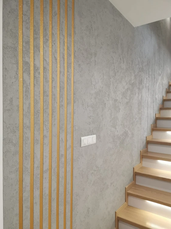 Beton tynk dekoracyjny KING – FUGA CZARNA - PASY | zestaw kompletny