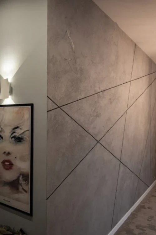 Beton tynk dekoracyjny KING – FUGA CZARNA - PASY | zestaw kompletny