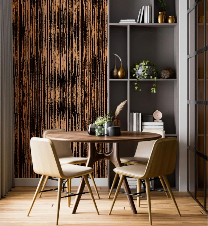 Tynk dekoracyjny czarny z efektem miedzi - rdzy – folia metaliczna | zestaw 6 m²
