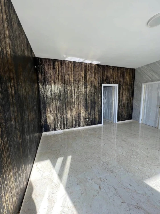 Tynk dekoracyjny czarny z efektem złota – folia metaliczna | zestaw 10 m²