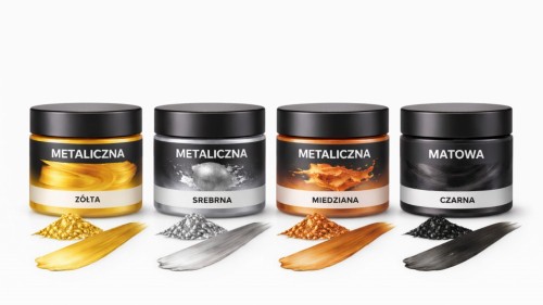 Farba metaliczna do betonu 0,2 L – efekt pasów/fugi | Złota, Srebrna, Miedziana, Czarna