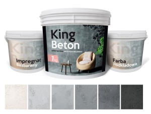 Beton architektoniczny KING – zestaw dekoracyjny 7 kg | do 8 m² KOLORY