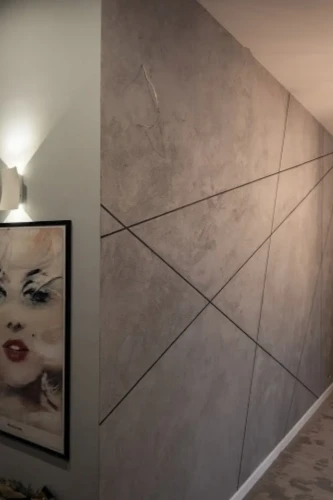 Beton tynk dekoracyjny KING – FUGA CZARNA - PASY | zestaw kompletny