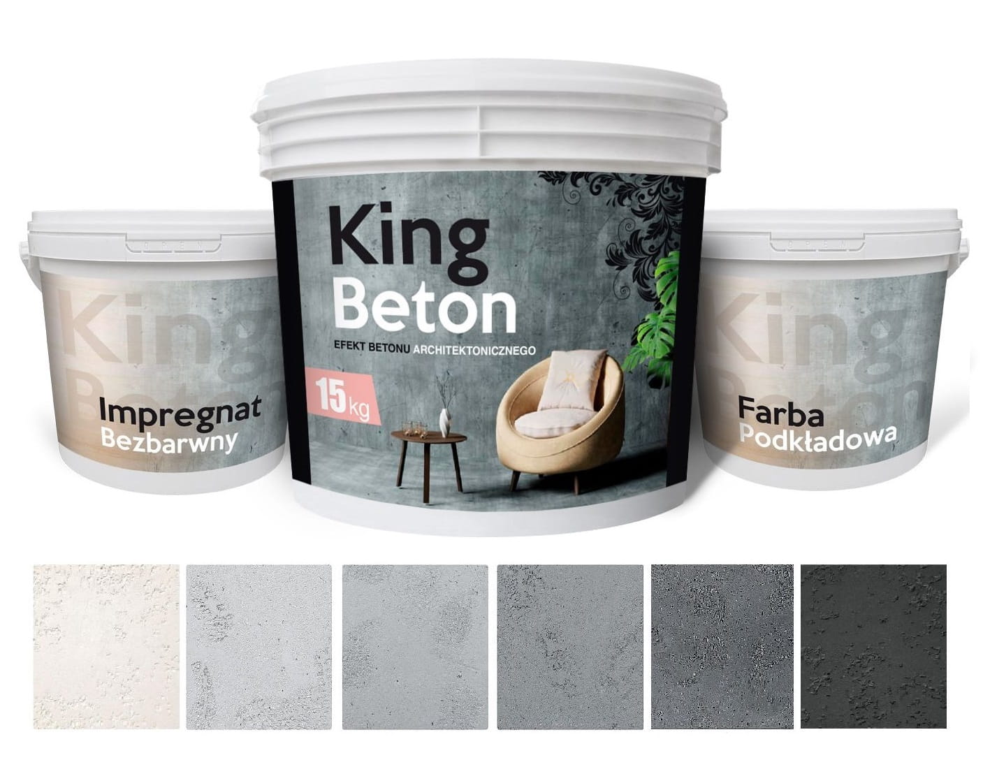 Beton Architektoniczny na Ścianę 15 kg – Zestaw do 18 m² – Efekt Surowego Betonu Loft 